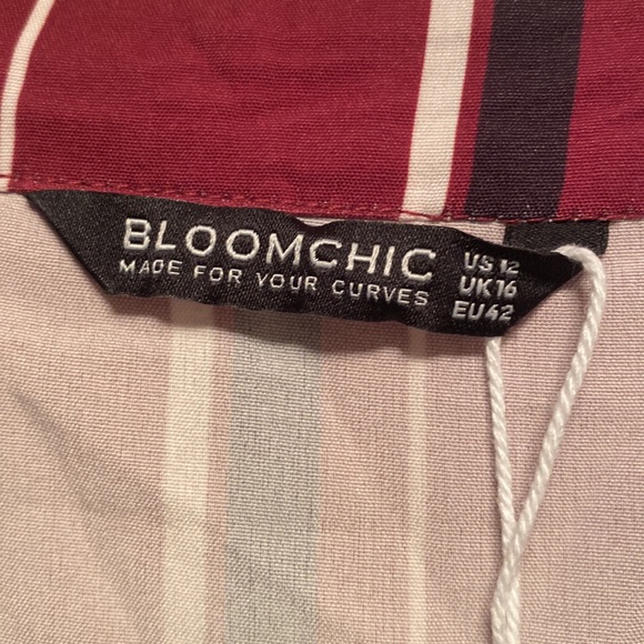 Brand New BloomChic Burgundy/Black/White Dress…size 12 - Picture 3 of 5